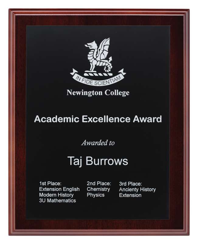 Walnut Plaques – Matte Black & Silver