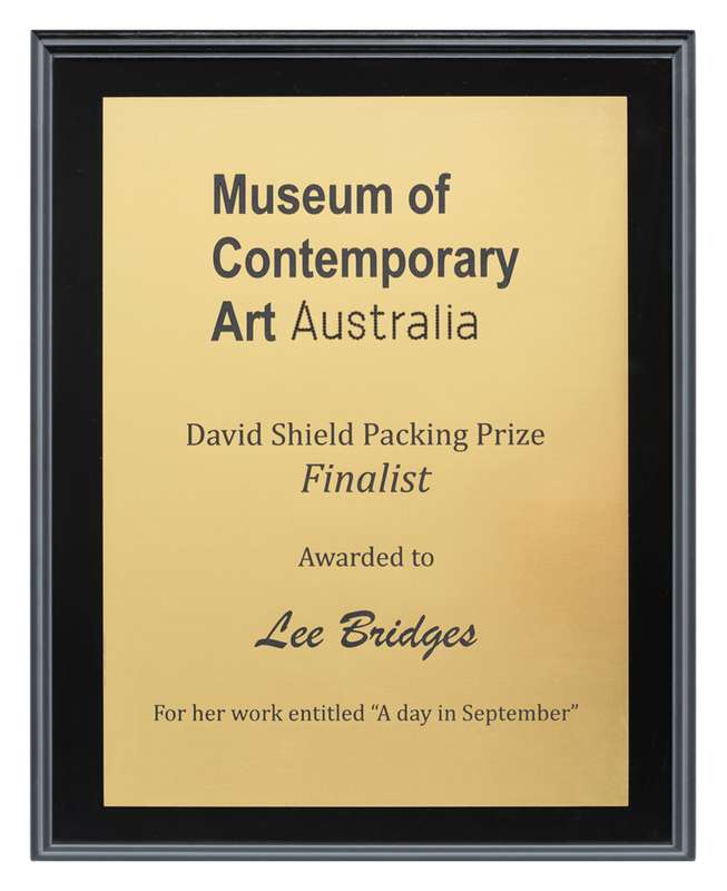 Black Plaques – Brushed Gold