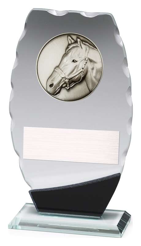Clipped Oval Glass – Horse