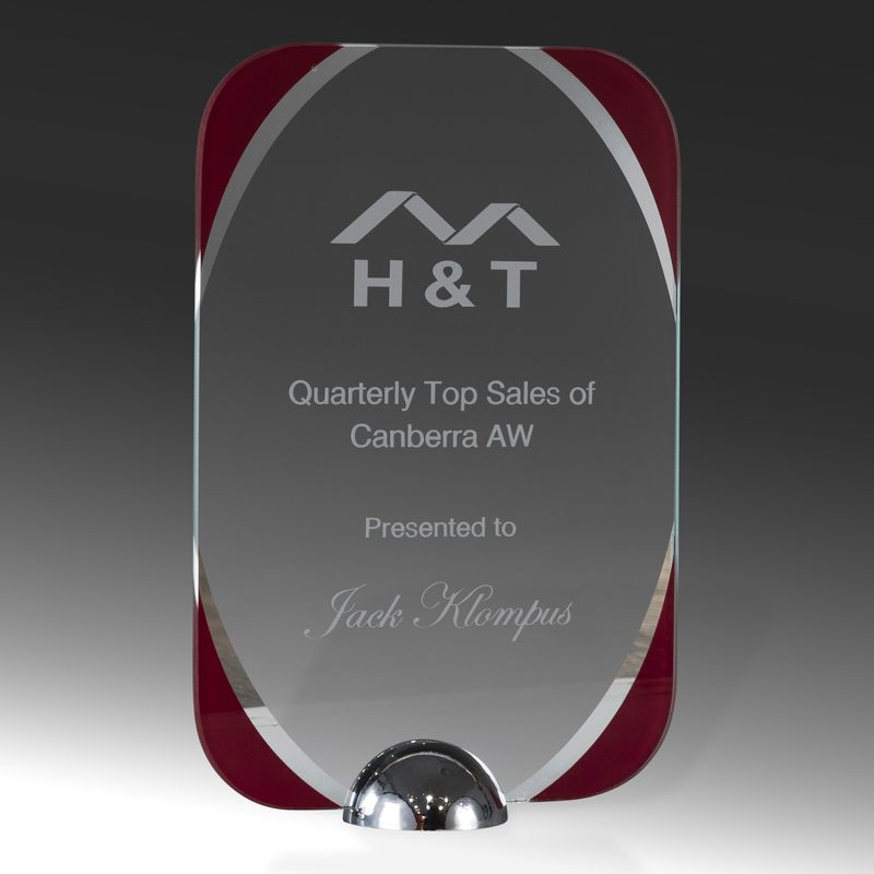 Curved Rectangle Glass Award 200mm
