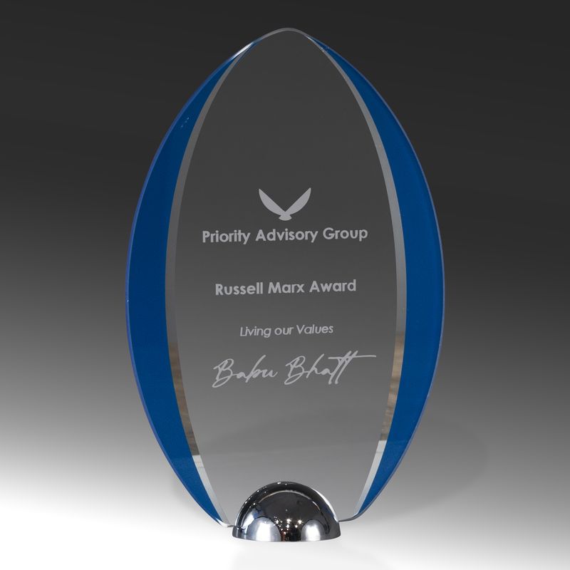 Oval Glass Award 200mm