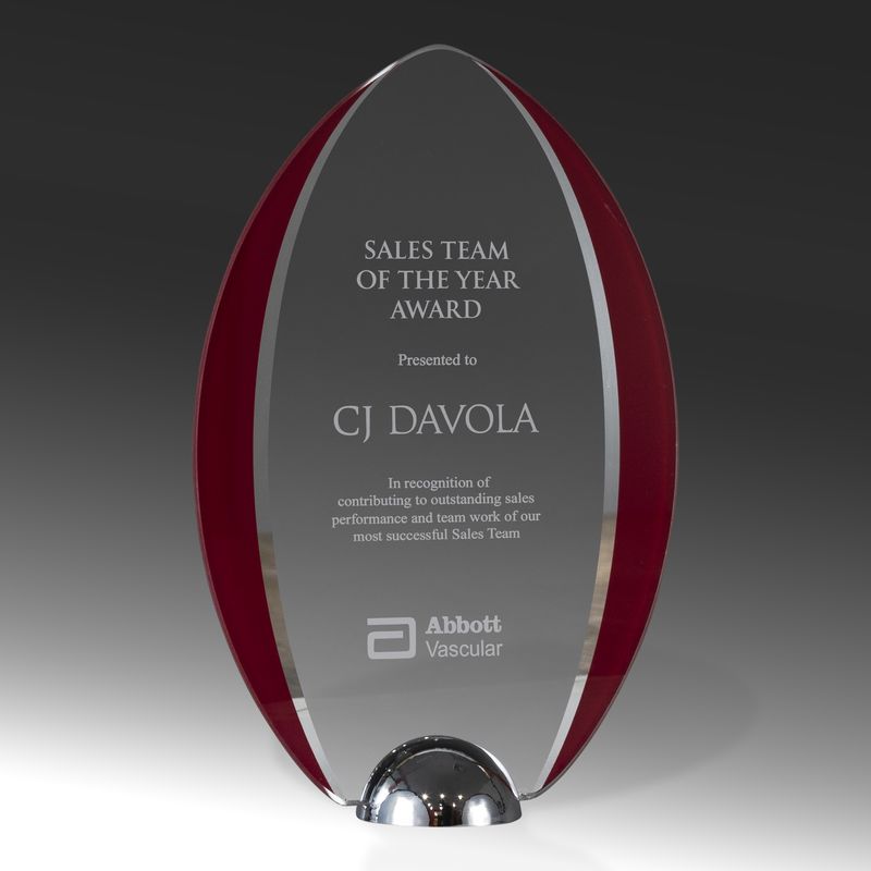 Oval Glass Award 200mm