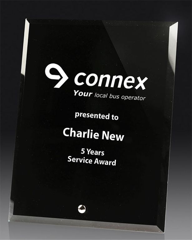 Glass Plaque Black