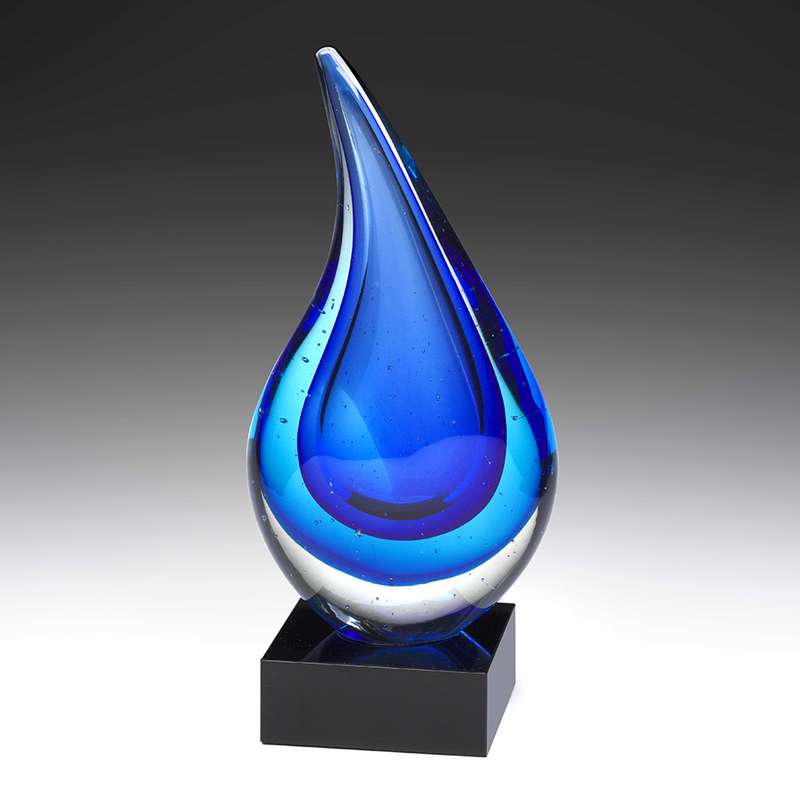 Art Glass Blue Cloudburst