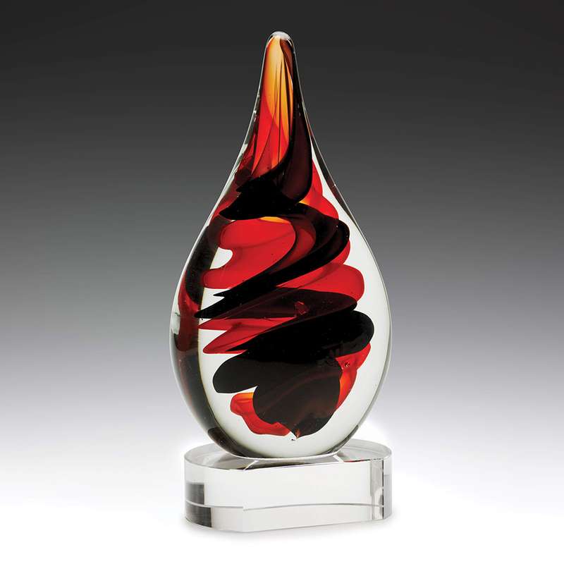 Art Glass Red &amp; Black