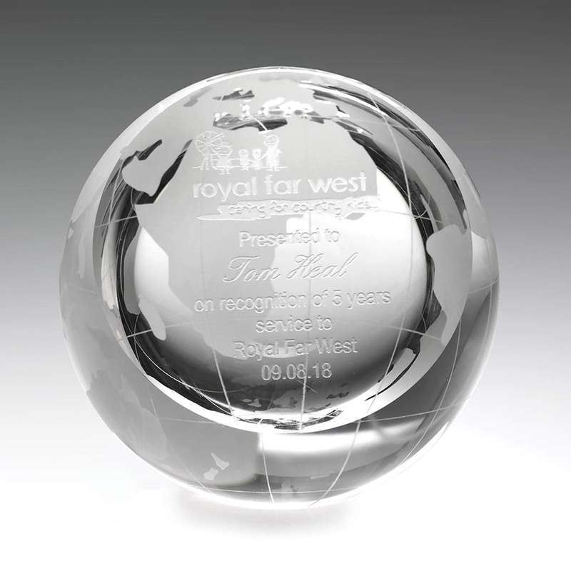 Crystal Globe Paperweight