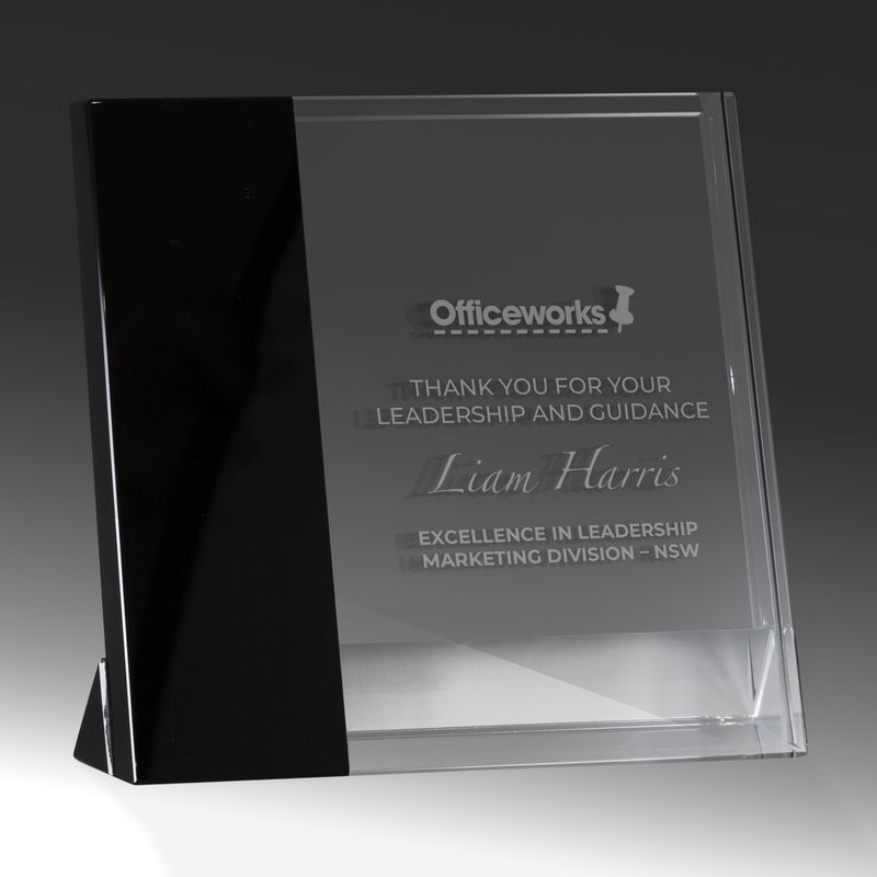 Black and Clear Crystal – Rectangle