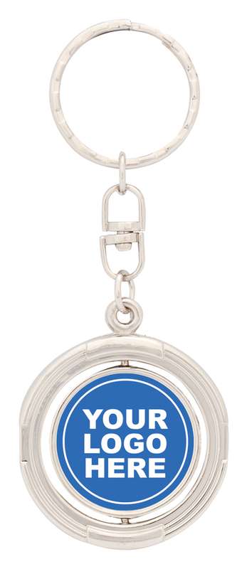 Spinning Silver Keychain