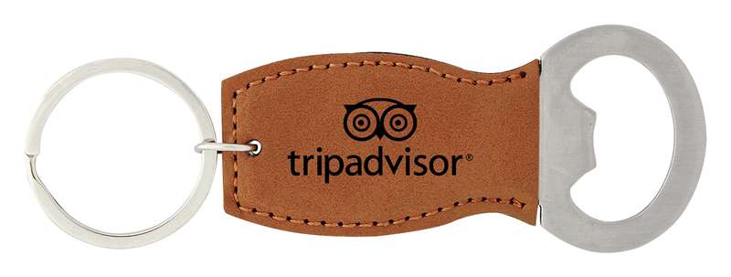 Leatherette Keychain Bottle Opener