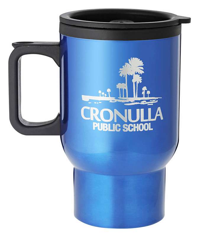 Blue Travel Mug with Handle