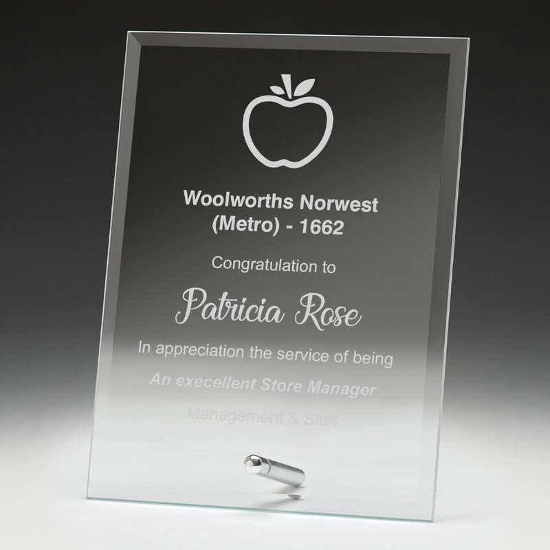 Glass Budget Plaque